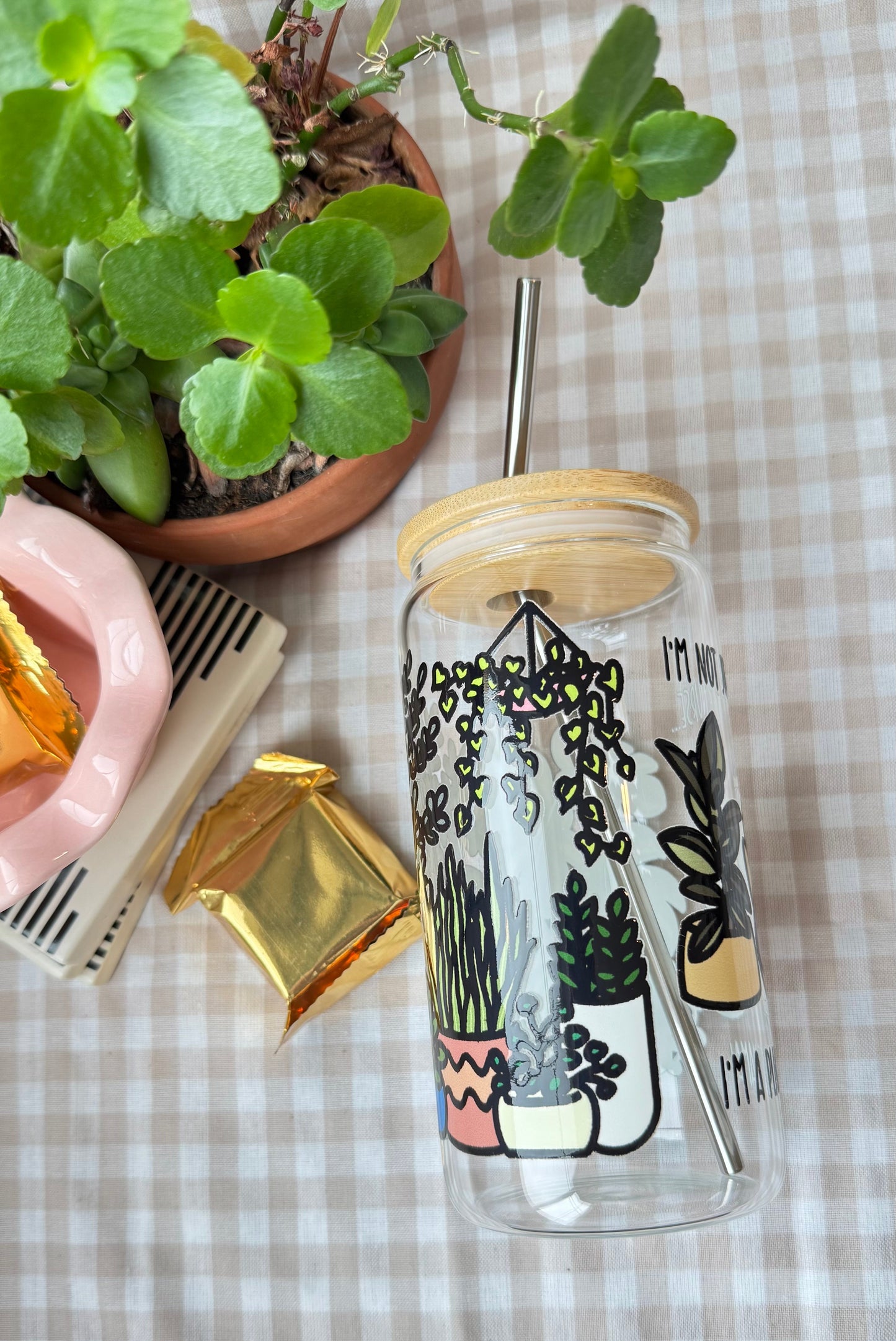 I'm Not Just A Nurse, I'm A Plant Mama - 16 oz Glass Cup