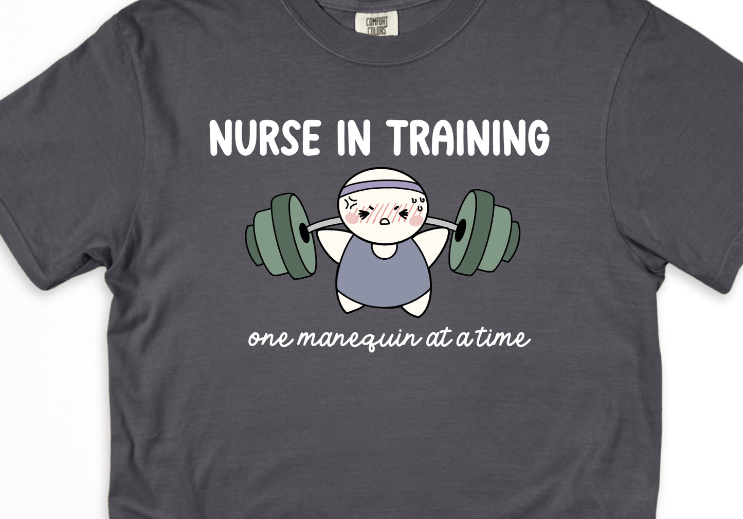 Nurse in Training - Cute, Funny Nursing Student Doodle Shirt - Crew Neck Short Sleeve Shirt
