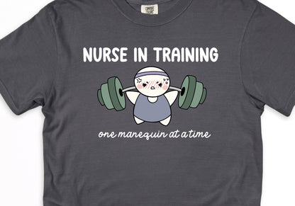 Nurse in Training - Cute, Funny Nursing Student Doodle Shirt - Crew Neck Short Sleeve Shirt