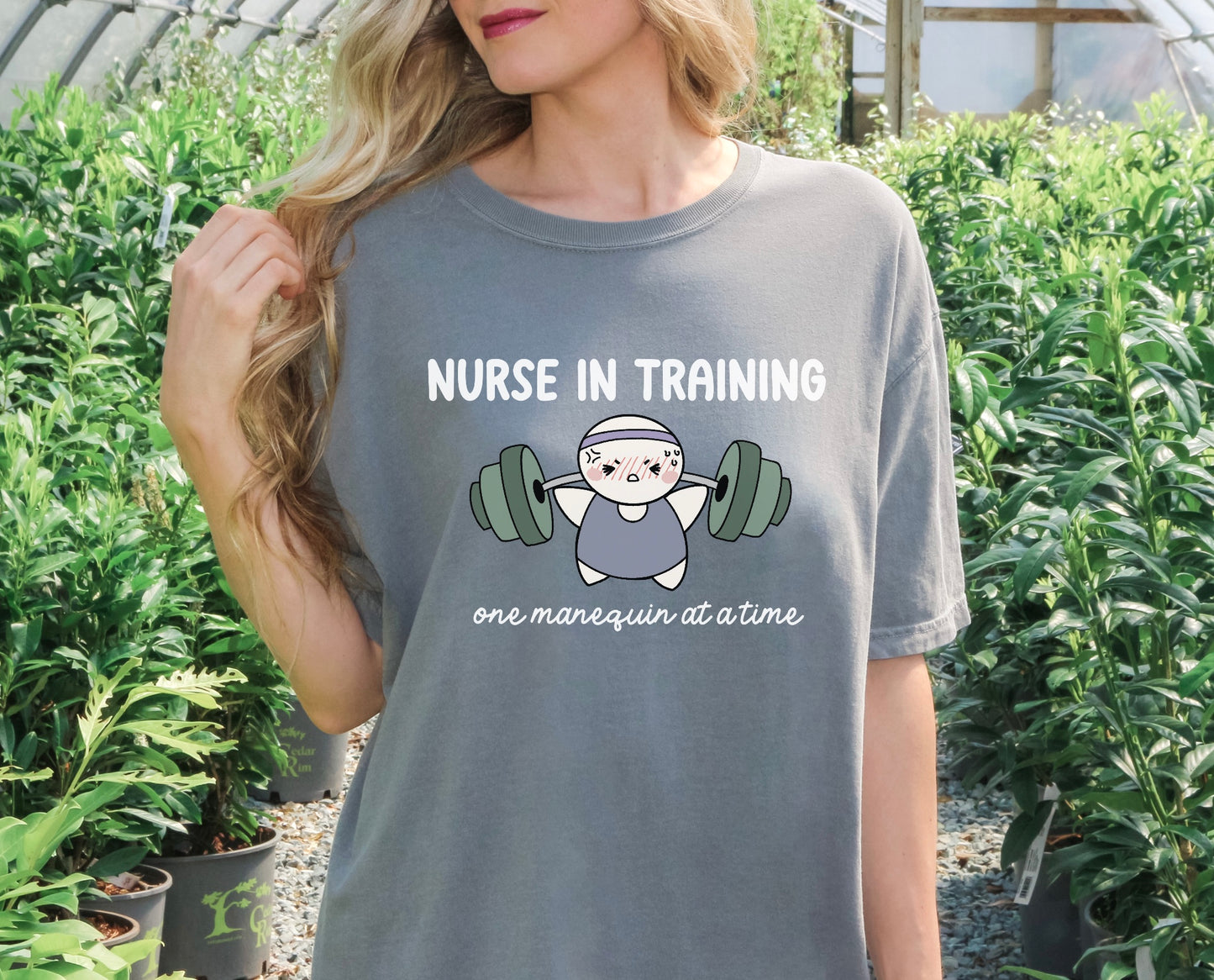 Nurse in Training - Cute, Funny Nursing Student Doodle Shirt - Crew Neck Short Sleeve Shirt