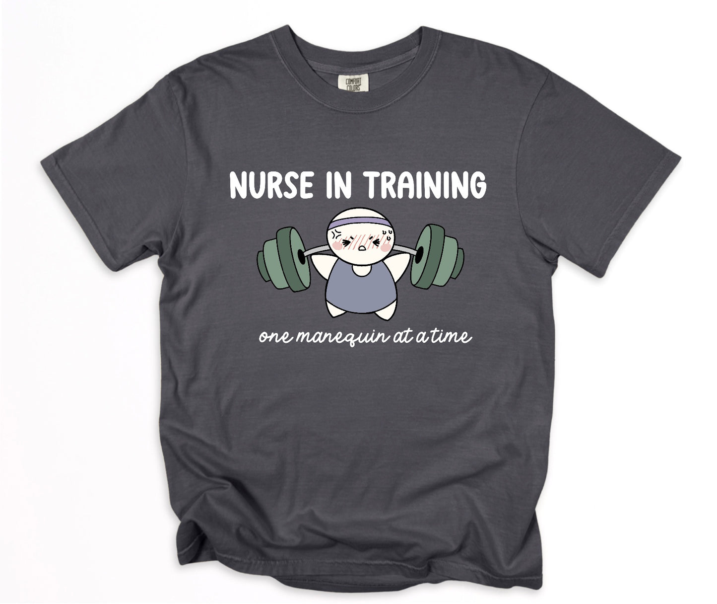 Nurse in Training - Cute, Funny Nursing Student Doodle Shirt - Crew Neck Short Sleeve Shirt