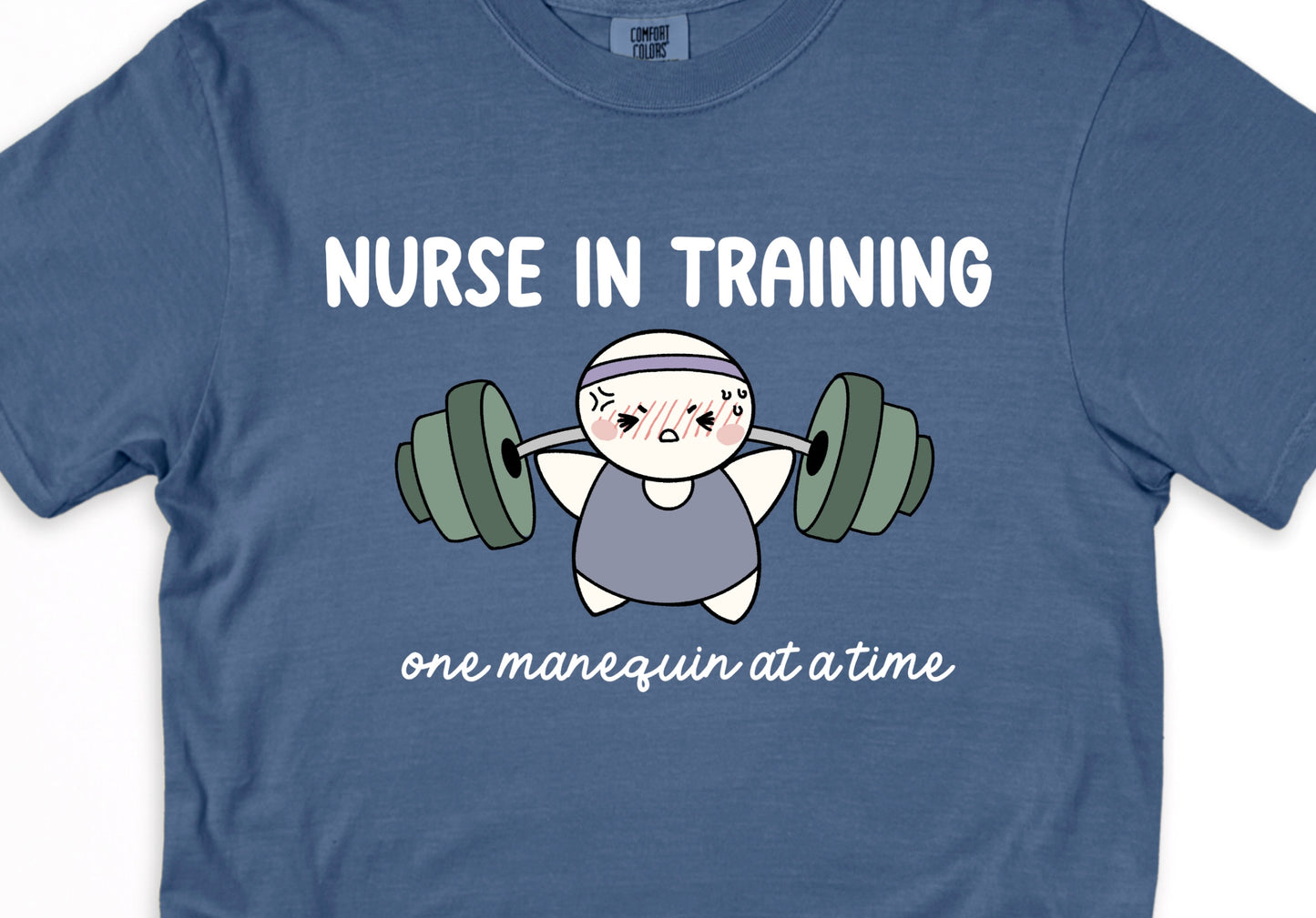 Nurse in Training - Cute, Funny Nursing Student Doodle Shirt - Crew Neck Short Sleeve Shirt