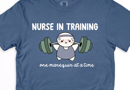 Nurse in Training - Cute, Funny Nursing Student Doodle Shirt - Crew Neck Short Sleeve Shirt
