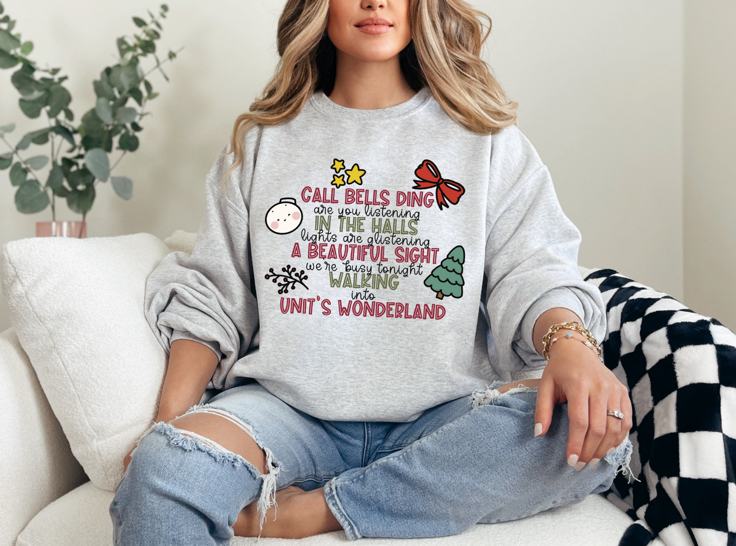 Call Bells Ring Nurse Crew Neck Sweatshirt