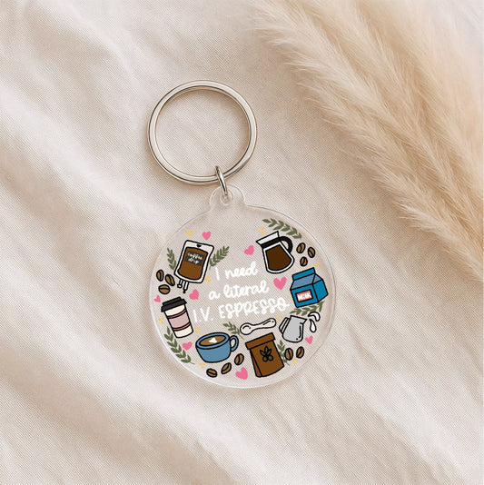 IV Espresso - Keychain