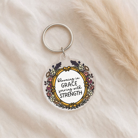 Blooming in grace - Keychain
