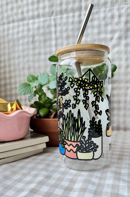 I'm Not Just A Nurse, I'm A Plant Mama - 16 oz Glass Cup