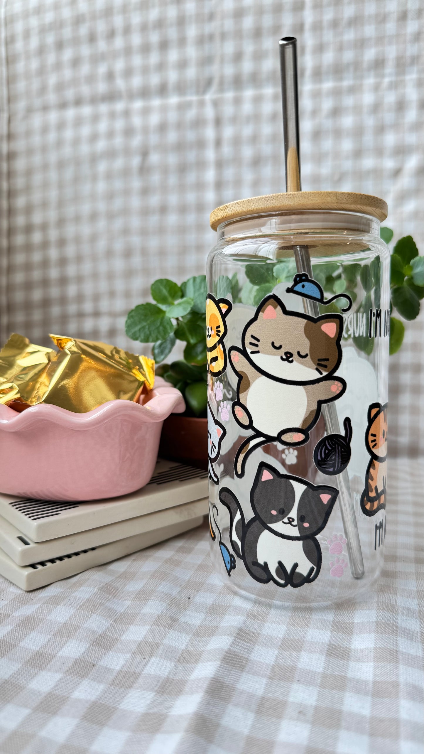 I'm Not Just A Nurse, I'm A Purr Mama - 16 oz Glass Cup