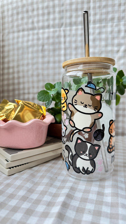 I'm Not Just A Nurse, I'm A Purr Mama - 16 oz Glass Cup