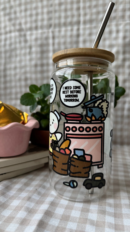 I'm Not Just A Nurse, I'm A Busy Mama - 16 oz Glass Cup