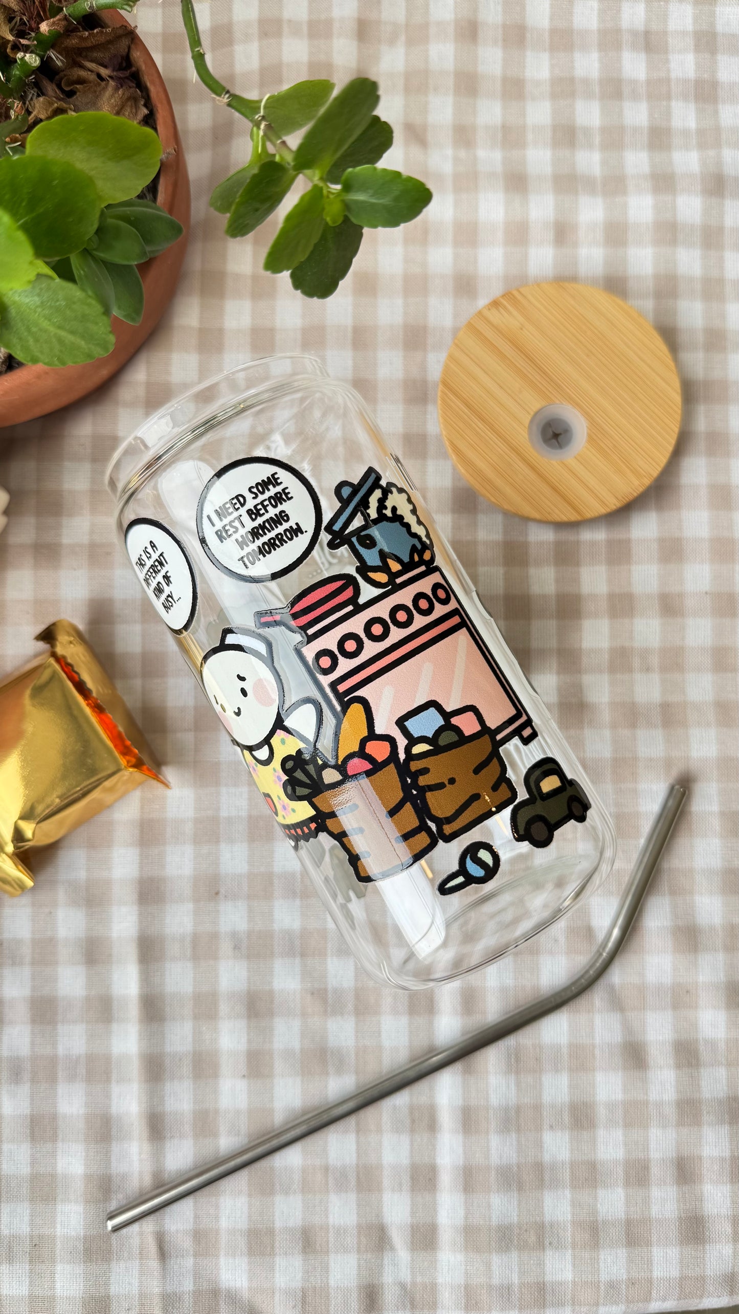 I'm Not Just A Nurse, I'm A Busy Mama - 16 oz Glass Cup